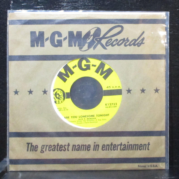 Jaye P. Morgan - Are You Lonesome Tonight / Miss You 7" VG+ MGM K12752 USA 1959 - Shuga Records
