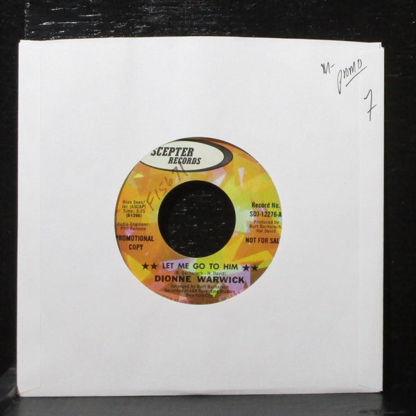 Dionne Warwick - Let Me Go To Him 7" Mint- Promo Scepter SDJ-12276 USA 1970 - Shuga Records