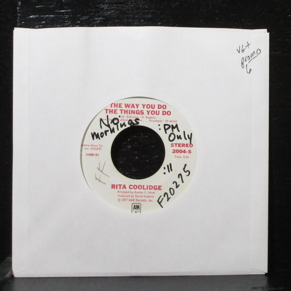 Rita Coolidge - The Way You Do The Things You Do 7" VG+ Promo A&M 2004 USA 1977 - Shuga Records