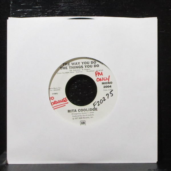 Rita Coolidge - The Way You Do The Things You Do 7" VG+ Promo A&M 2004 USA 1977 - Shuga Records