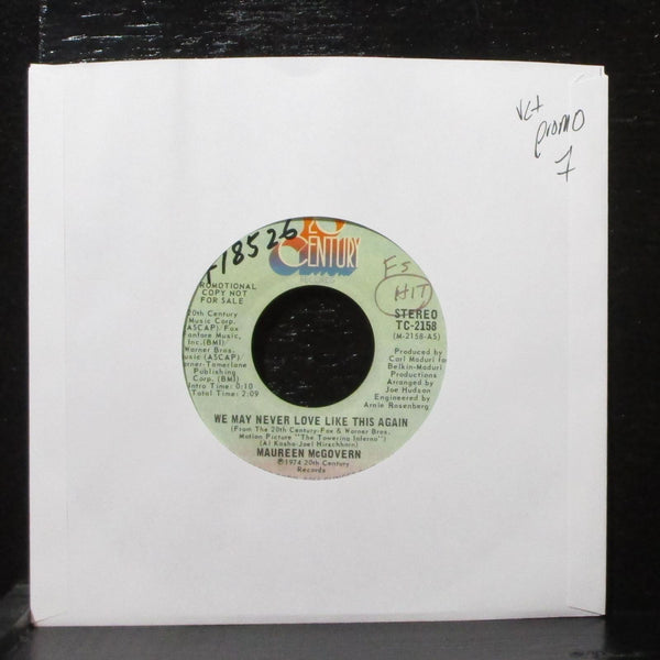 Maureen McGovern - We May Never Love Like This Again 7" VG+ Promo TC-2158 - Shuga Records