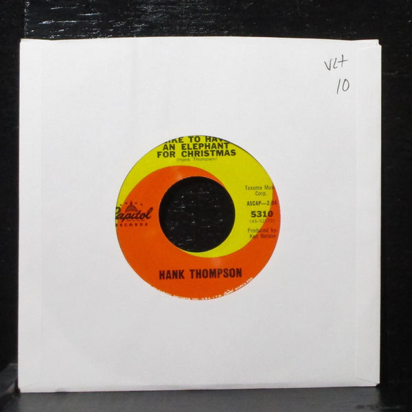 Hank Thompson - I'd Like To Have An Elephant For Christmas 7" VG+ Capitol 5310 - Shuga Records