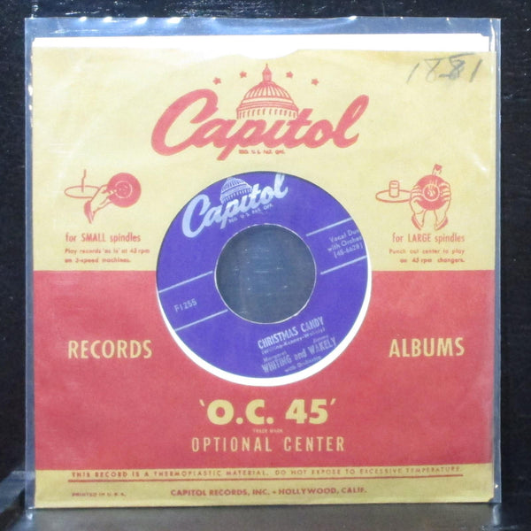 Whiting & Wakely - Silver Bells / Christmas Candy 7" VG+ Capitol F1255 lbl var 3 - Shuga Records