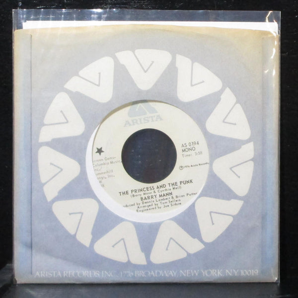 Barry Mann - The Princess And The Punk 7" Mint- Promo Arista AS 0194 USA 1976 - Shuga Records