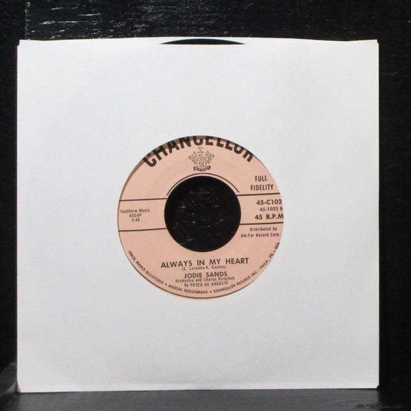 Jodie Sands - Someday / Always In My Heart 7" VG+ Chancellor 45-C1023 USA 1958 - Shuga Records