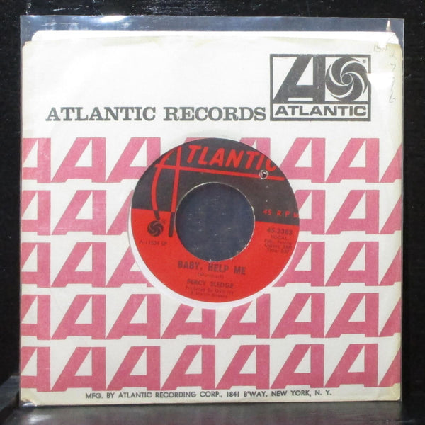 Percy Sledge - Baby, Help Me 7" VG+ Atlantic 45-2383 USA 1967 - Shuga Records