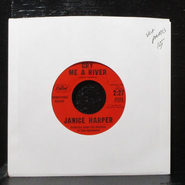 Janice Harper - Cry Me A River / Just Say I Love Him 7" VG+ Promo Capitol 4324 - Shuga Records