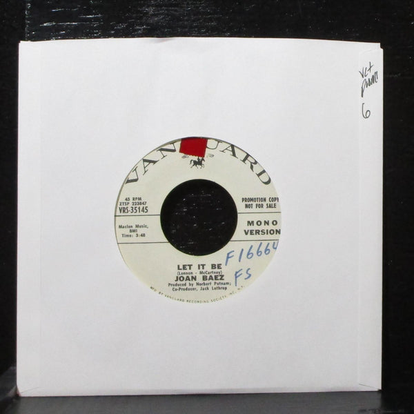 Joan Baez - Let It Be 7" VG+ Promo Vanguard VRS-35145 USA 1971 - Shuga Records