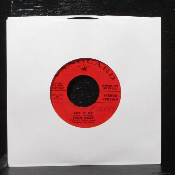 Joan Baez - Let It Be 7" VG+ Promo Vanguard VRS-35145 USA 1971 - Shuga Records