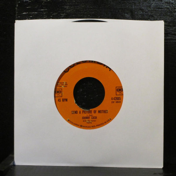 Johnny Cash  Busted / Send A Picture Of Mother VG 7" Vinyl 45 Columbia 4-42665 - Shuga Records