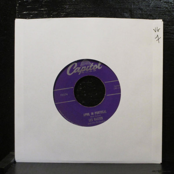 Les Baxter  April In Portugal/Suddenly 7" Vinyl 45 Capitol F2374 USA 1953 Pop - Shuga Records