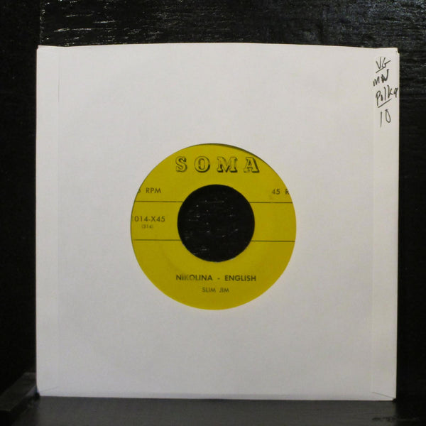 Slim Jim  Nikolina VG 7" Vinyl 45 SOMA 1014-X45 Minnesota Polka - Shuga Records
