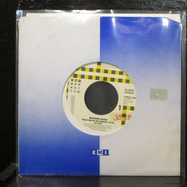 Richard MarxHold On To The Nights VG+ Promo 7" Vinyl 45 7PRO-04064 Rare - Shuga Records