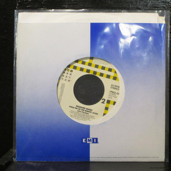 Richard MarxHold On To The Nights VG+ Promo 7" Vinyl 45 7PRO-04064 Rare - Shuga Records