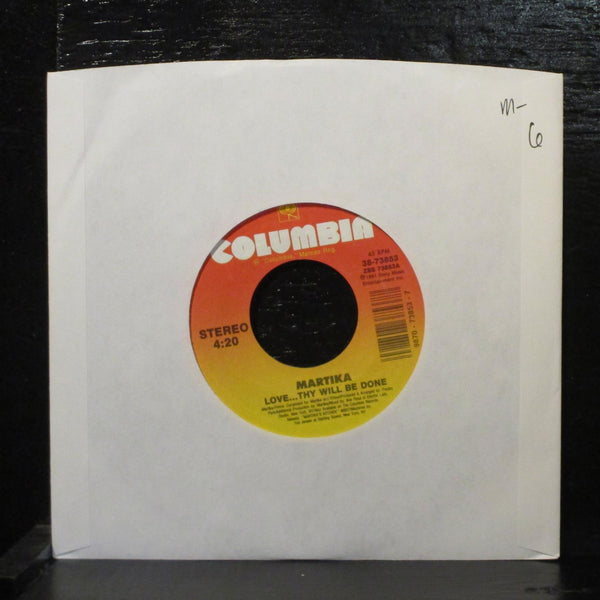 Martika - Love Thy Will Be Done / Mi Tierra 7" Mint- Columbia 38-73853 USA 1991 - Shuga Records
