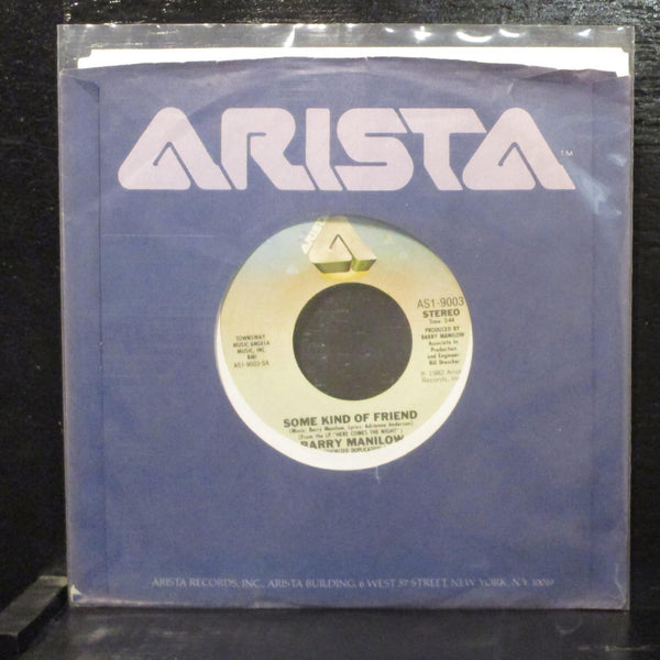 Barry Manilow - Some Kind Of Friend / Heaven 7" VG+ Arista AS1-9003 USA 1982 - Shuga Records