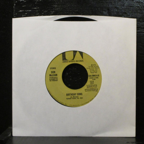 Don McLean - Wonderful Baby / Birthday Song 7" VG+ UA-XW614-X USA 1975 - Shuga Records