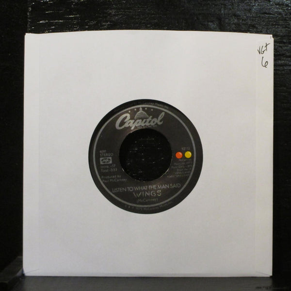 Wings - Listen To What The Man Said / Love In Song 7" VG+ Capitol 4091 USA 1975 - Shuga Records