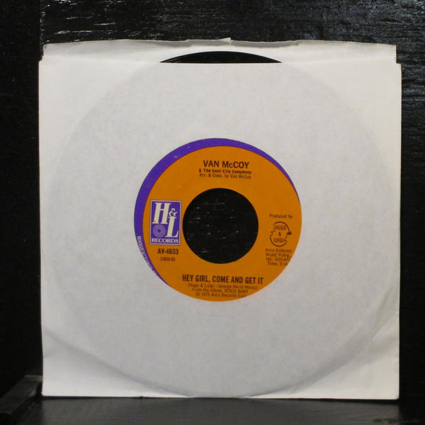 Van McCoy & Soul City Symphony - The Hustle 7" Mint- Avco AV-4653 USA 1975 - Shuga Records