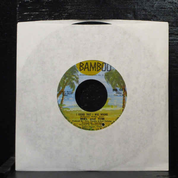 Mel & Tim - Good Guys Only Win In The Movies 7" VG+ Bamboo BMB 109 USA 1969 - Shuga Records
