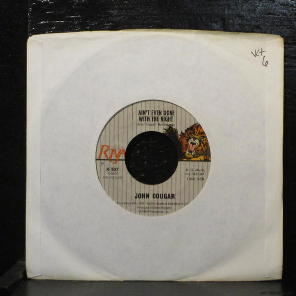 John Cougar - Ain't Even Done With The Night 7" VG+ Riva R-207 USA 1980 - Shuga Records