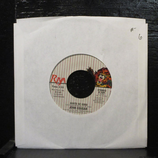 John Cougar - Hurts So Good / Close Enough 7" Mint- Riva R 209 USA 1982 - Shuga Records