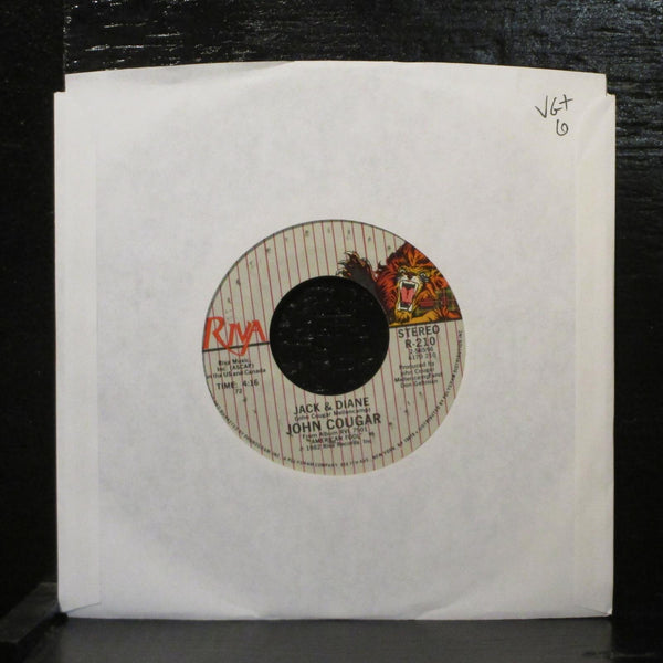 John Cougar - Jack & Diane / Can You Take It 7" VG+ Riva R-210 USA 1982 - Shuga Records