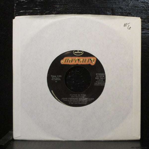 John Cougar Mellencamp - Paper In Fire / Never Too Old 7" Mint- Mercury 888763-7 - Shuga Records