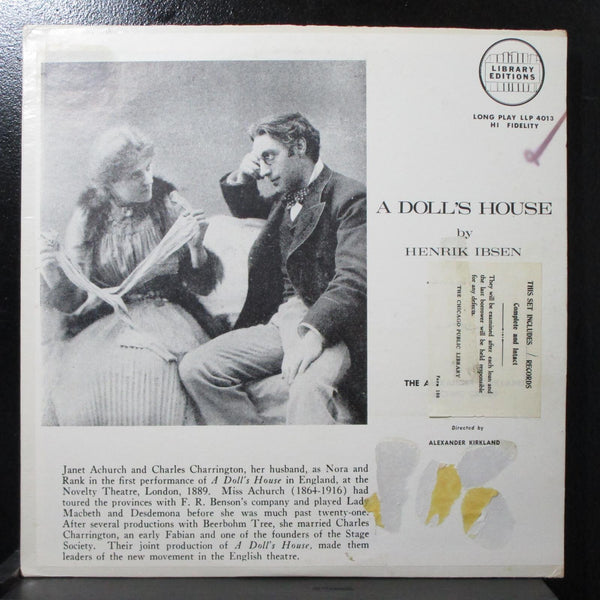 Alexander Kirkland Acting Group - Ibsen: A Doll's House LP VG+ Mono LLP4013 - Shuga Records