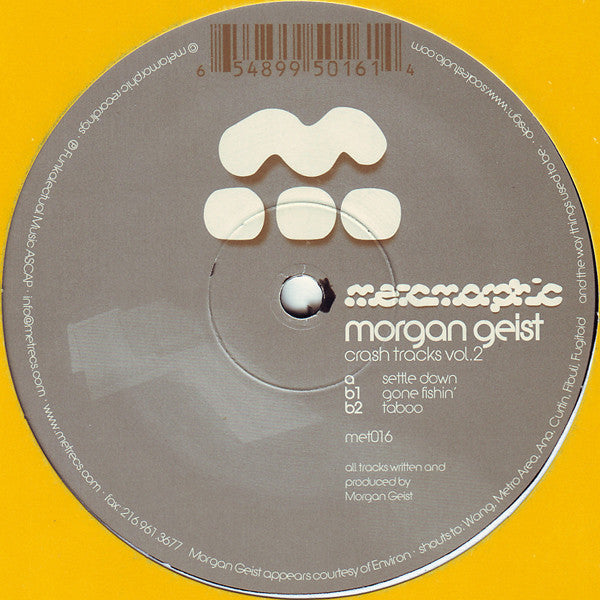 Morgan Geist – Crash Tracks Vol.2 - New 12" Single 2001 Metamorphic USA Vinyl - Chicago Techno / Tech House