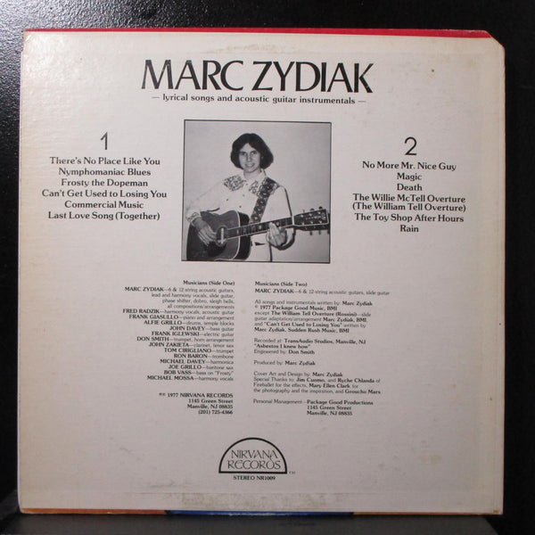 Marc Zydiak - Marc Zydiak LP VG+ Nirvana NR1009 USA 1977 pirvate - Shuga Records
