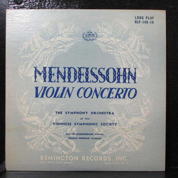 Sherman - Mendelssohn: Violin Concerto 10" VG+ Mono Remington RLP-149-14 - Shuga Records