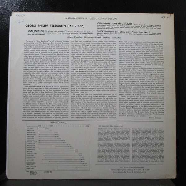 Jenkins - Telemann: Don Quichotte LP VG+ Washington WR 403 USA - Shuga Records
