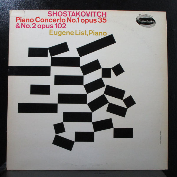 Eugene List - Shostakovitch: Piano Concerto No.1 & 2 VG+ LP Mono XWN 18960 - Shuga Records