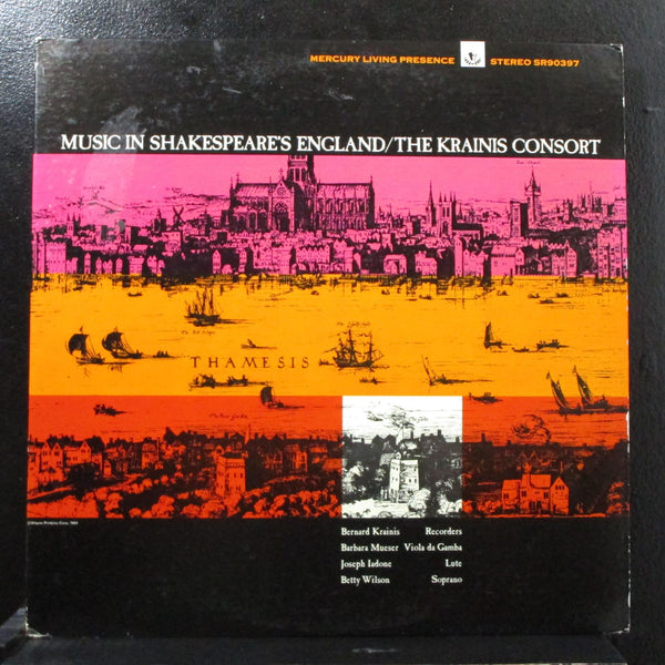 The Krainis Consort - Music In Shakespeare's England LP VG+ Mercury SR90397 USA - Shuga Records