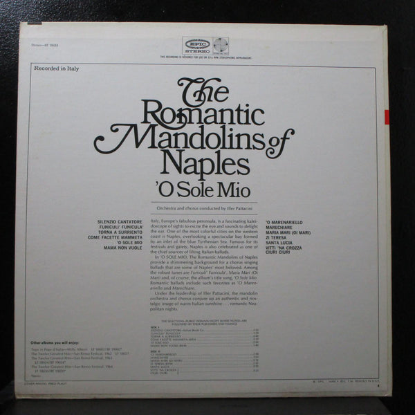 Iller Pattacini - The Romantic Mandolins Of Naples LP Mint- Epic BF 19033 yellow - Shuga Records