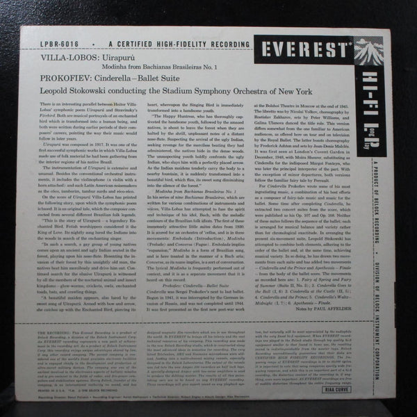 Stokowski - Villa Lobos: Uirapur LP VG+ Mono 1st Everest LPBR 6016 USA 1962 - Shuga Records