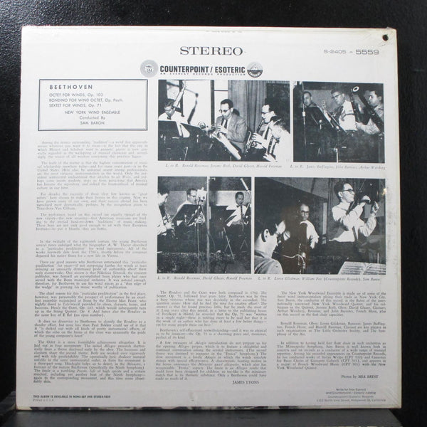 Baron - Beethoven: Octet / Rondino / Sextet LP sealed Counterpoint 5559 - Shuga Records