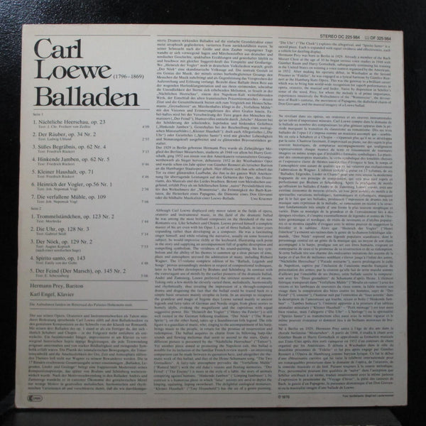 Carl Loewe - Balladen LP Mint- BASF DC 225 984 Germany 1976 - Shuga Records