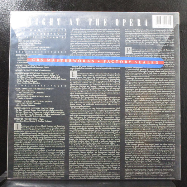 Rampal & Domingo - A Night At The Opera LP sealed CBS IM 42100 USA 1986 - Shuga Records