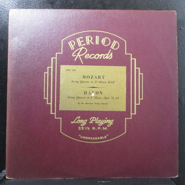 Baroque String Quartet - Mozart: String Quartet K421 LP VG Mono Period SPLP 503 - Shuga Records