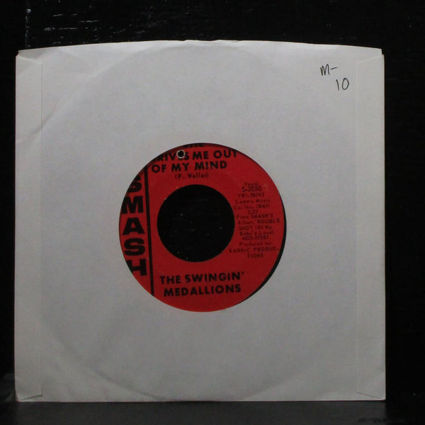 The Swingin' Medallions - She Drives Me Out Of My Mind 7" Mint- Smash S-2050 USA - Shuga Records