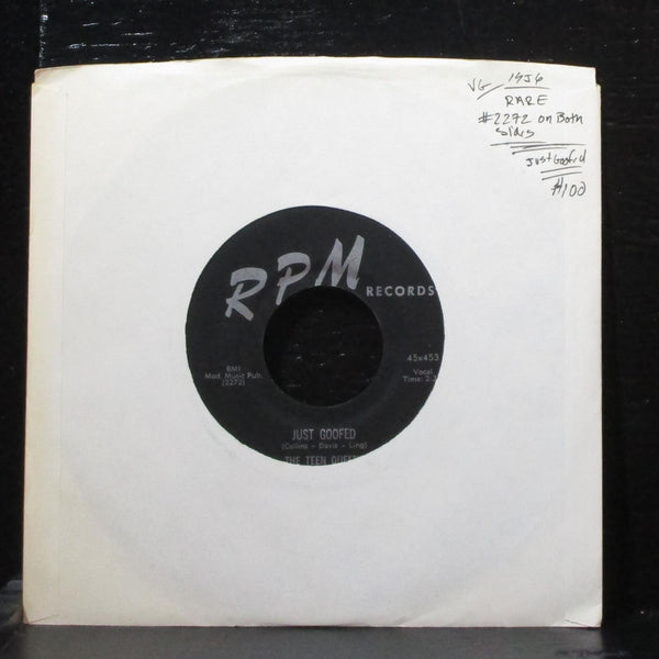 The Teen Queens - Just Goofed 7" VG rare mis-press RPM 45x453 USA 1956 - Shuga Records