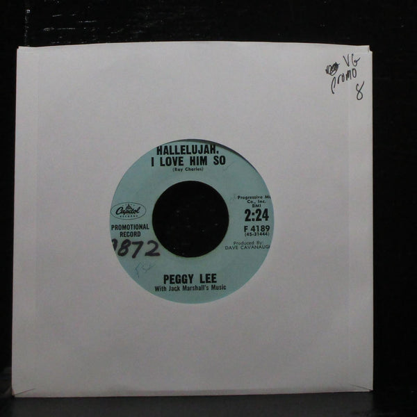 Peggy Lee - Hallelujah, I Love Him So 7" VG Promo Capitol F 4189 USA 1959 - Shuga Records