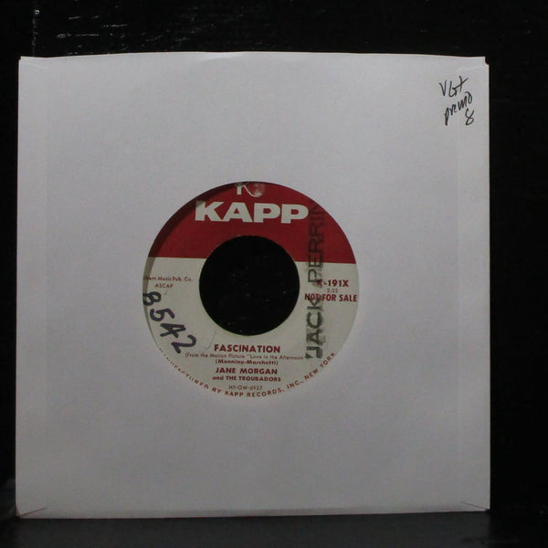Jane Morgan & Troubadors - Fascination / Midnight In Athens 7" VG+ Promo K-191X - Shuga Records
