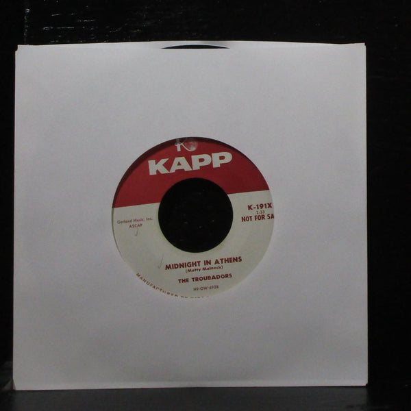 Jane Morgan & Troubadors - Fascination / Midnight In Athens 7" VG+ Promo K-191X - Shuga Records