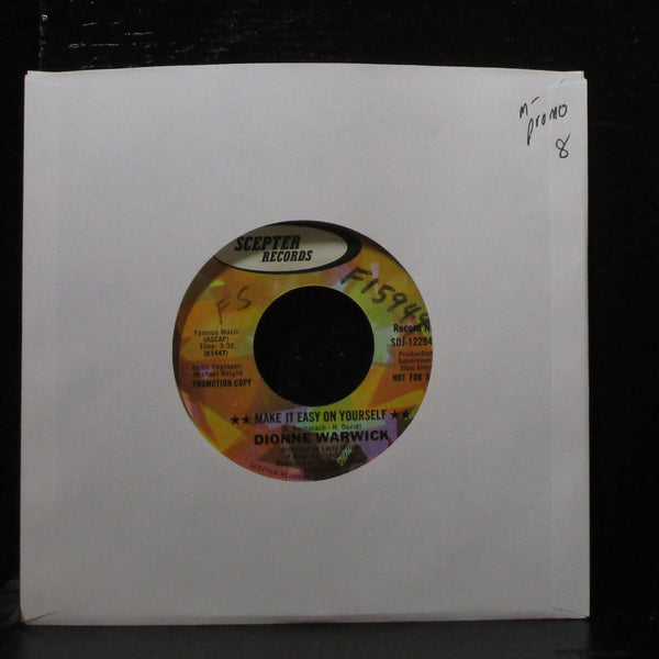 Dionne Warwick - Make It Easy On Yourself 7" Mint- Promo Scepter SDJ-12294 USA - Shuga Records