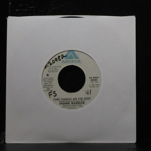 Dionne Warwick - Some Changes Are For Good 7" Mint- Promo Arista AS 0602 USA - Shuga Records
