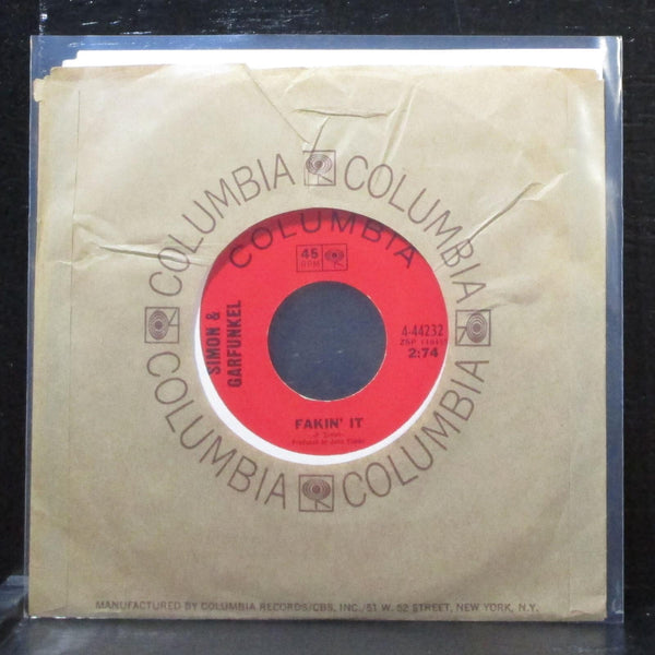 Simon & Garfunkel - Fakin' It 7" VG+ Columbia 4-44232 USA 1967 - Shuga Records