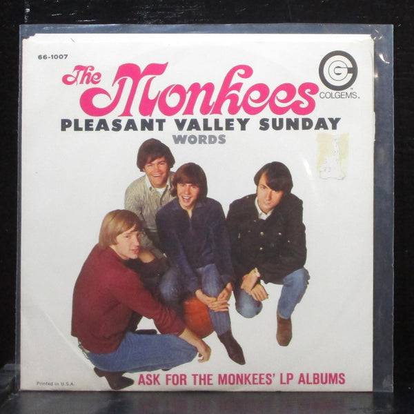 The Monkees - Pleasant Valley Sunday / Words 7" VG+ Colgems 66-1007 USA 1967 - Shuga Records